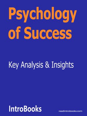 cover image of Psychology of Success